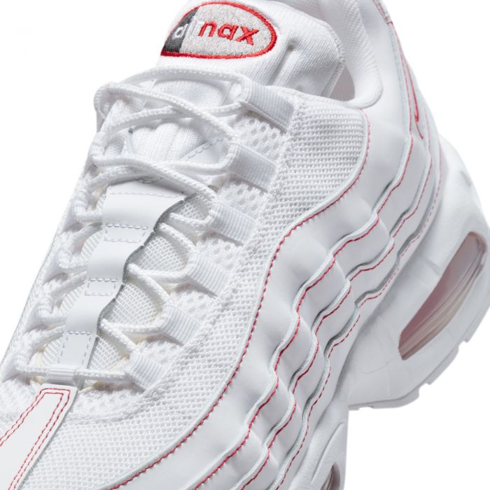 Air Max 95 OG White/White-University Red-Wolf Grey
