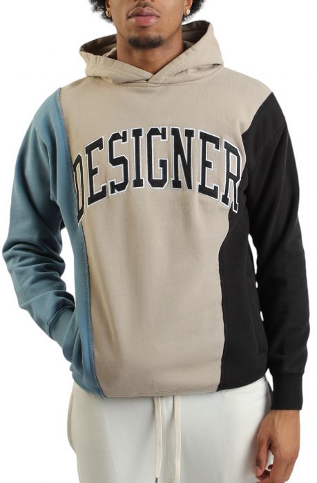 Designer Panel Cut Block Hoodie  Multi Color