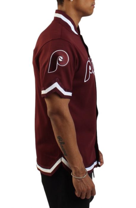 MLB Philadelphia Phillies Warm Up Jersey  Wine