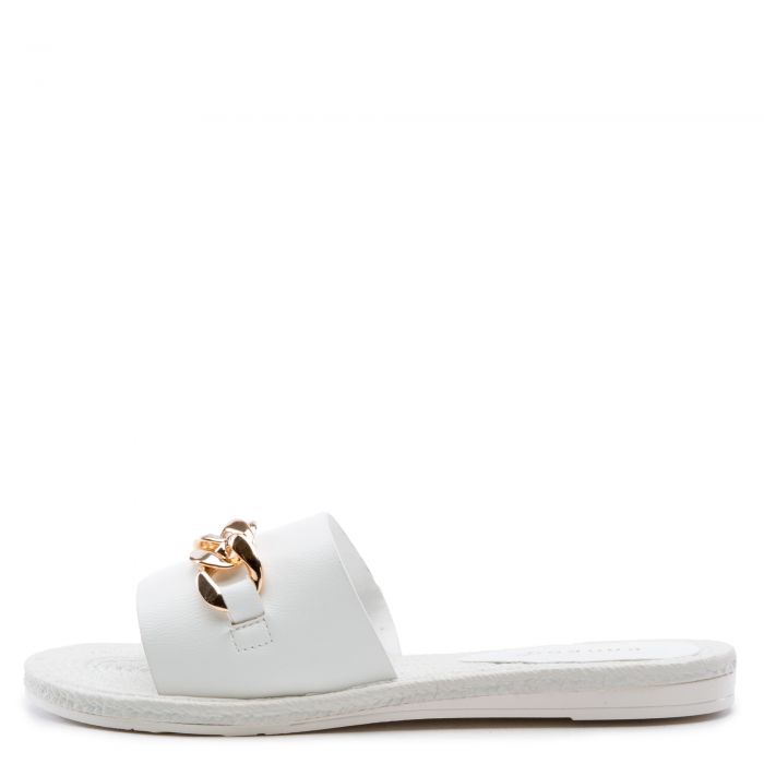 Athena-15 Flat Sandals White