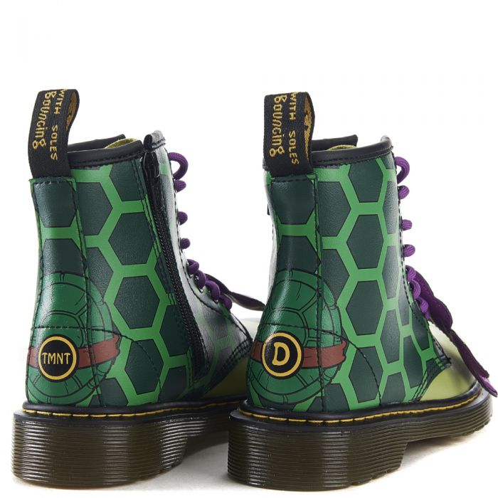 Dr. Martens for Kids: Ninja Turtle Donatello (Donnie) Boots Green