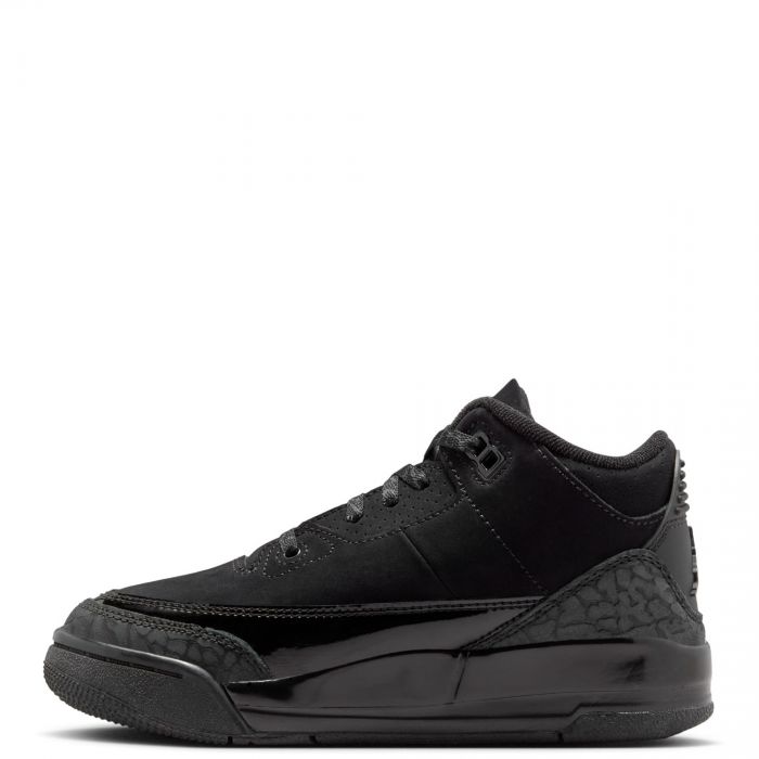 Pre-School Jordan 3 Retro Black/Dark Charcoal-White