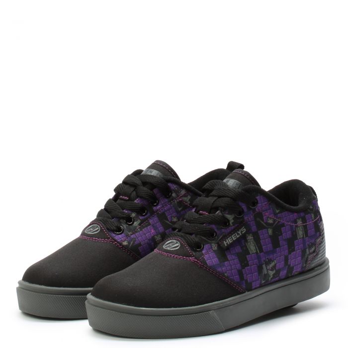 Grade School Minecraft Heelys Black/Purple