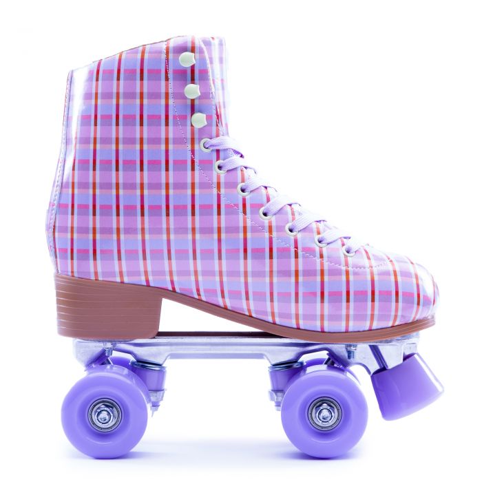 Archie-61 Lace-Up Roller Skates Plaid