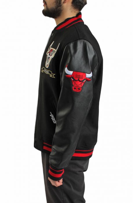 Chicago Bulls Varsity Jacket  Black/Red/Black