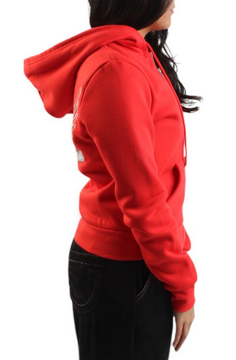 CLASSIC WINGED CRYSTAL ZIP HOODIE FLAME SCARLET