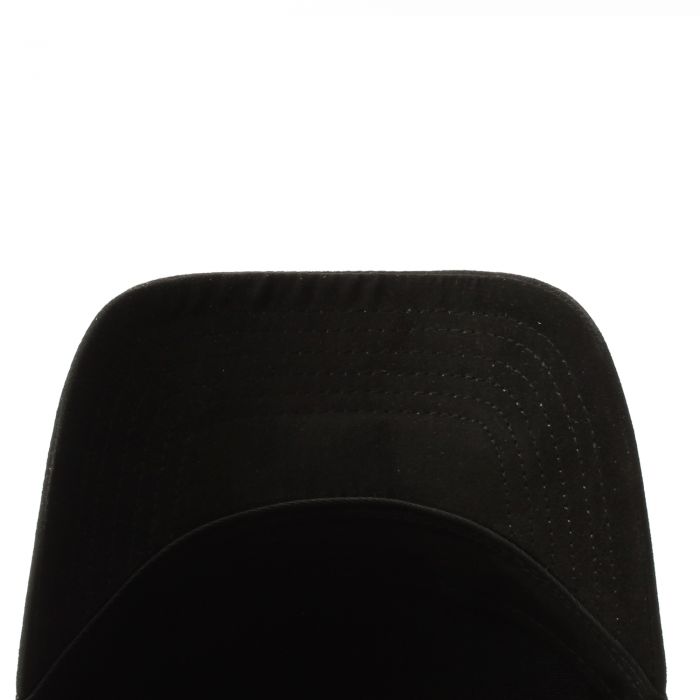Leyton Curved Peak Cap - Black Black