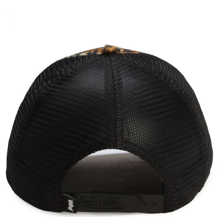 Tiger Stripe Velvet Trucker  Brown