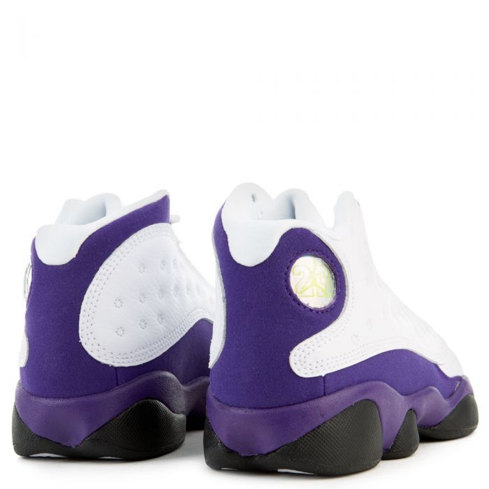 (PS) Air Jordan 13 Retro White/Black-Court Purple-University Gold
