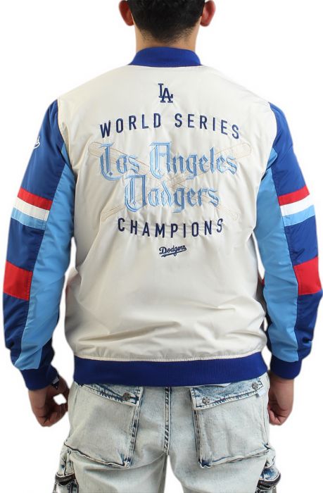 MLB Los Angeles Dodgers World Series Champs Jacket Cream/Royal