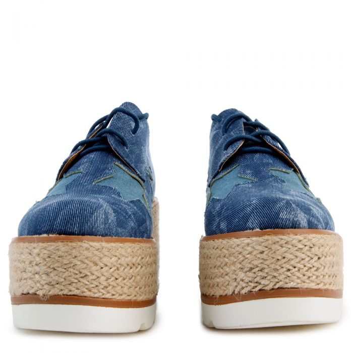 Shena-03 Platform Shoes Blue Denim