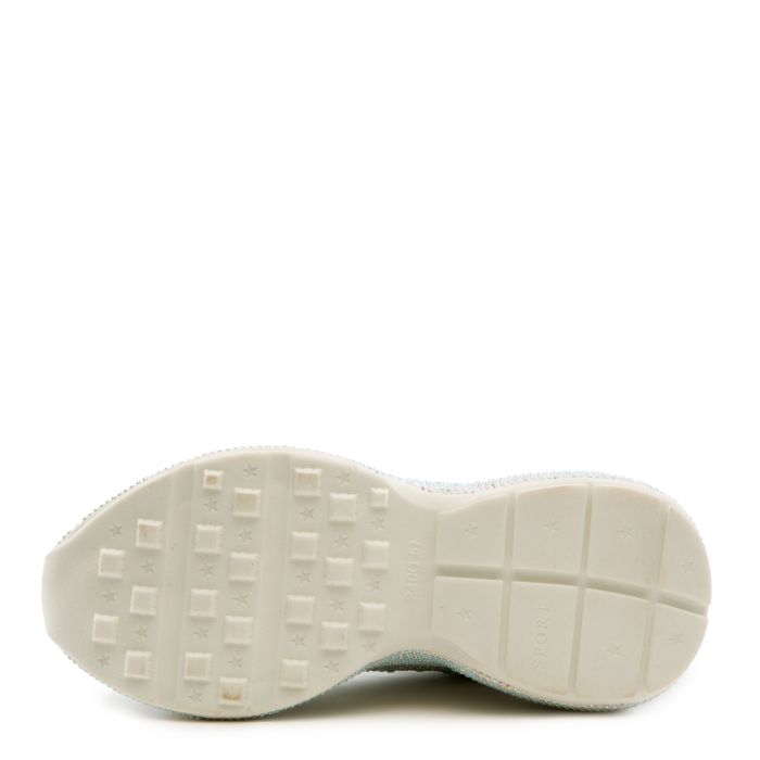 Queendom-1 Rhinestone Platform Sneakers White