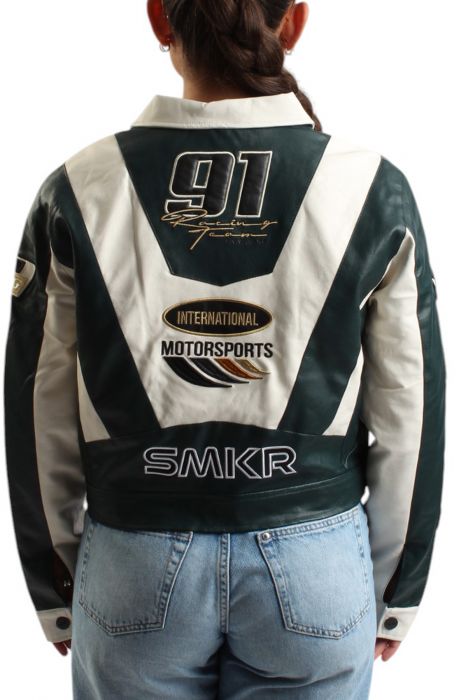 SMOKE RISE Women's Racing Jacket AJ24880 - Shiekh SMOKE RISE Women's Racing Jacket AJ24880 - Shiekh