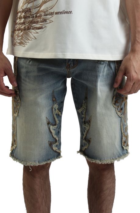 Western Jean Shorts Lucca Blue