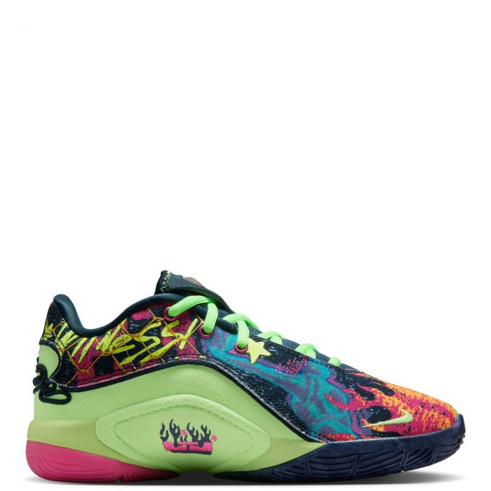 Grade-School LeBron XXII Blustery/Fireberry-Ghost Green