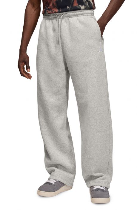 Brooklyn Fleece Oversized Open-Hem Pants Grey Heather/White