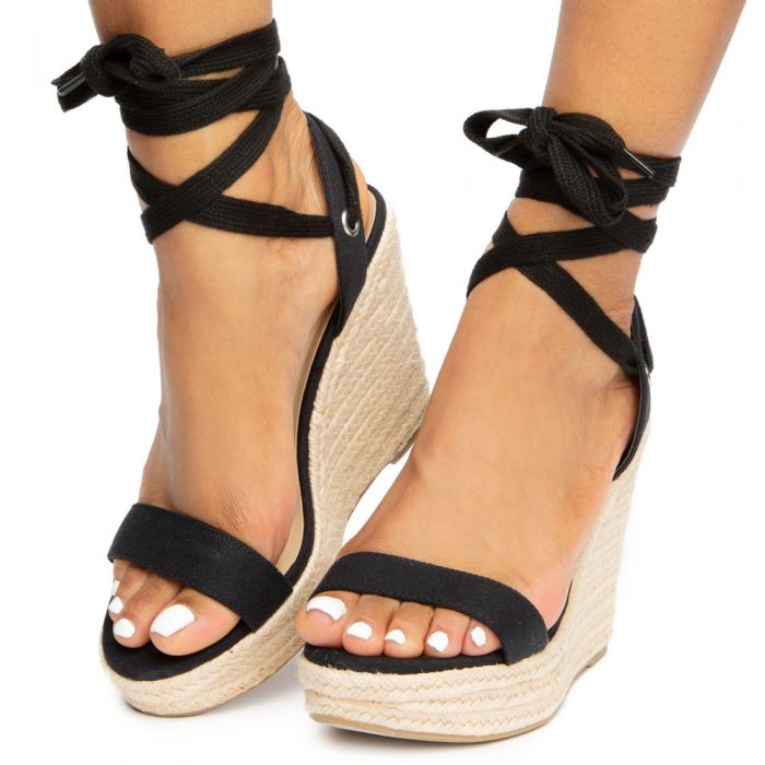 FORTUNE DYNAMICS MARBLE-S WEDGE SANDAL FD MARBLE-S-BLK - Shiekh