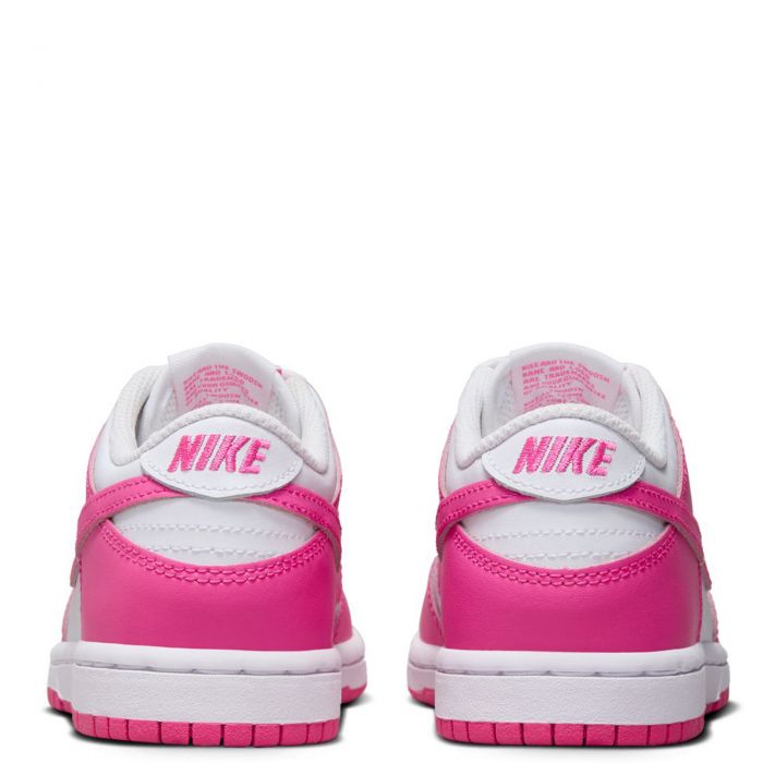Pre-School Dunk Low White/Laser Fuchsia