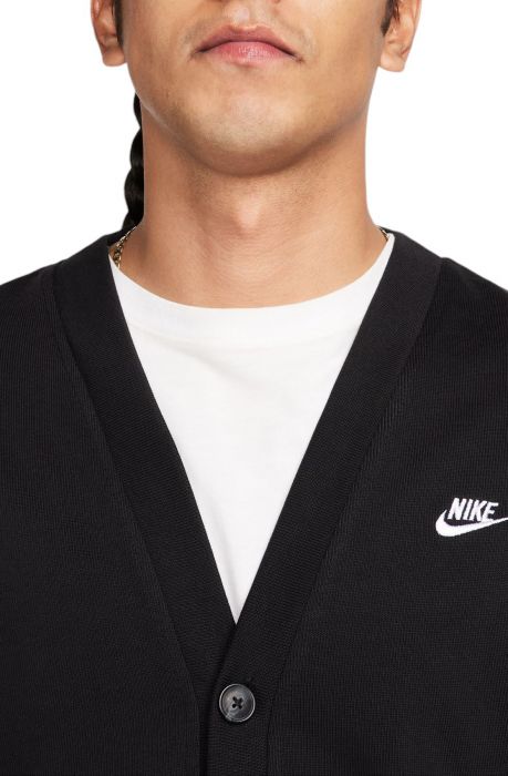 Club Knit Fairway Cardigan Black/White