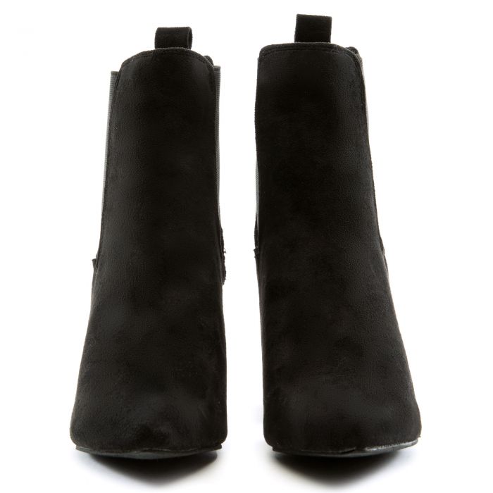 Display-1 High Heel Bootie Black Suede