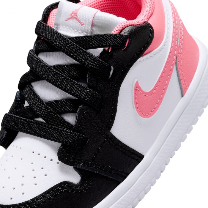 Toddler Jordan 1 Low Alt Black/Pink Gaze-White