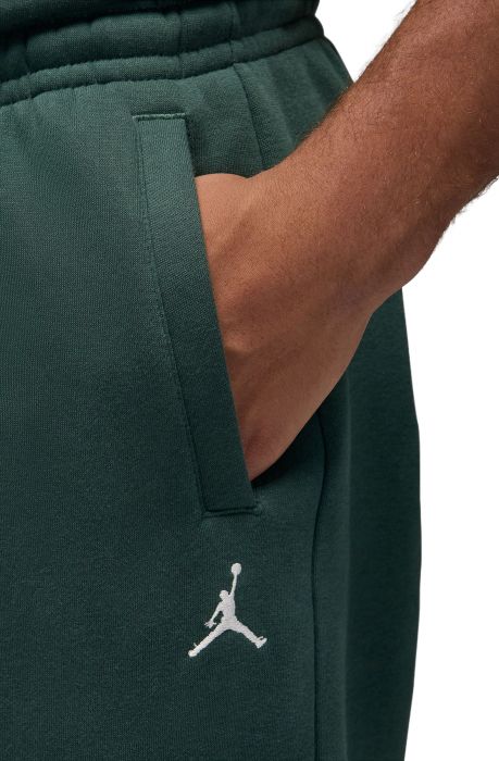 Brooklyn Fleece Oversized Open-Hem Pants Midnight Green/Sail