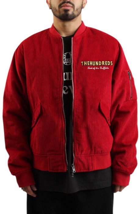 THE HUNDREDS Buffalo Bomber Jacket T25P103006RED - Shiekh THE HUNDREDS Buffalo Bomber Jacket T25P103006RED - Shiekh
