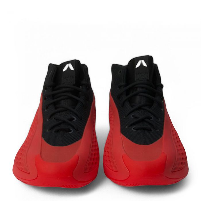 Anthony Edwards 1 Pure Ruby Mid Basketball Shoe  Black/Red/Cloud White