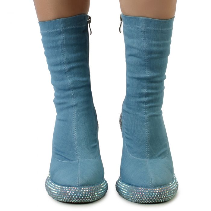 denim stilettos