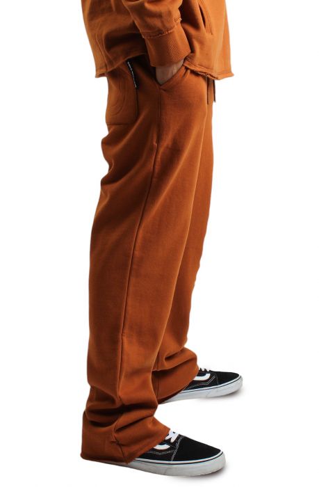 Puff Print Stacked Sweat pant  Caramel