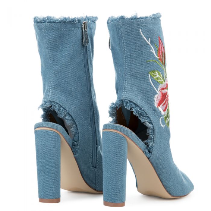 Women's Connie-53 Blue Booties Denim