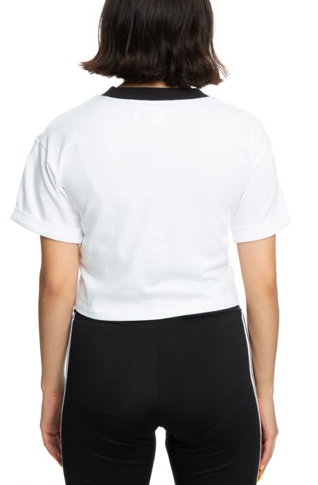 Small Emblem Crop Tee White