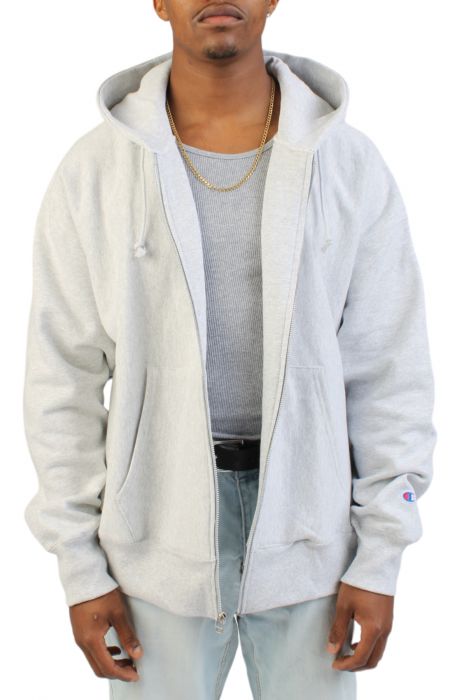 Reverse Weave Arena Full-Zip Hoodie   Silver Grey