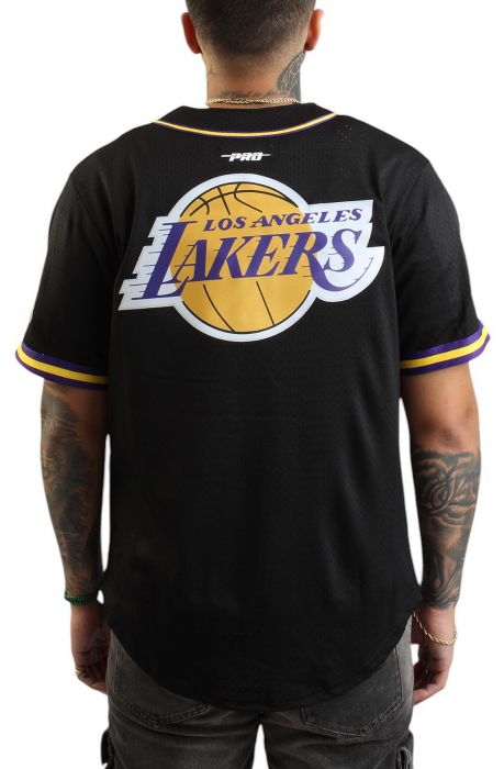 Los Angeles Lakers Baseball Jersey  Black