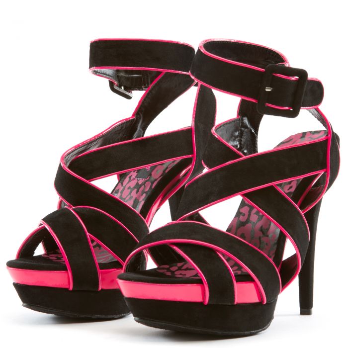 Double Platform Black/Fuchsia