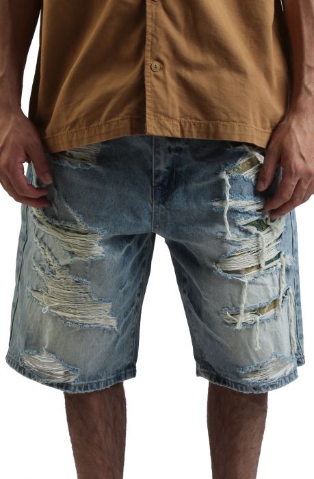 Tapestry Denim Shorts Newton Blue