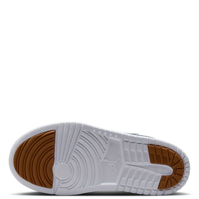 Pre-School Jordan 1 Low Alt White/Midnight Navy-Neutral Grey