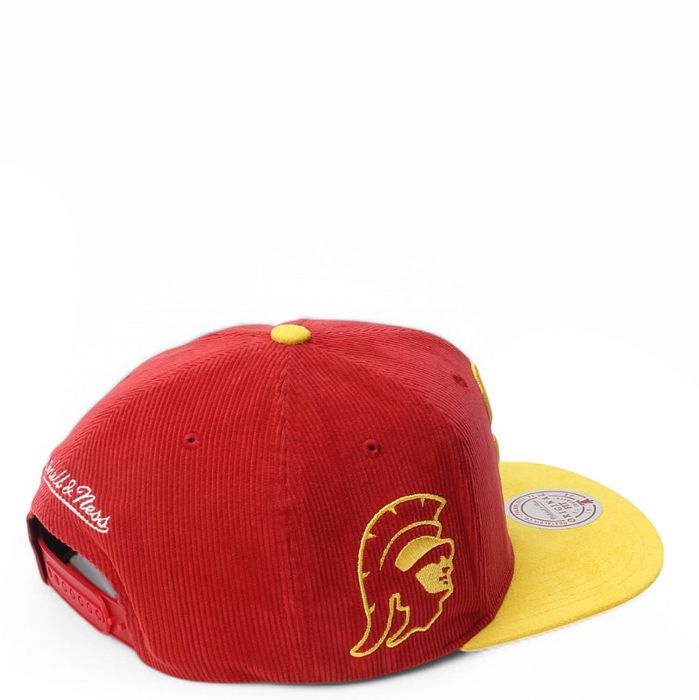NCAA USC Trojans  Sueduroy Snapback Hat Red