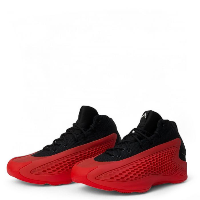 Anthony Edwards 1 Pure Ruby Mid Basketball Shoe  Black/Red/Cloud White