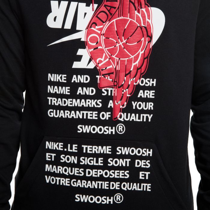 JUMPMAN WINGS CLASSICS PULLOVER HOODIE BLACK/GYM RED