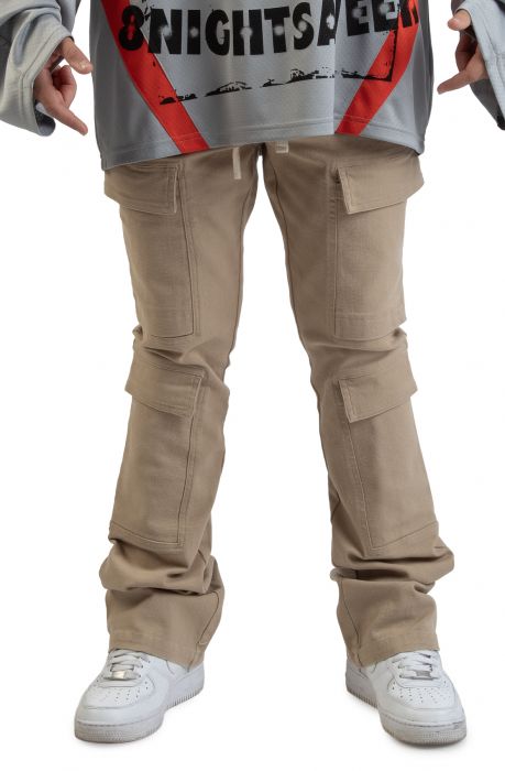 James Cargo Flare Pants Tan