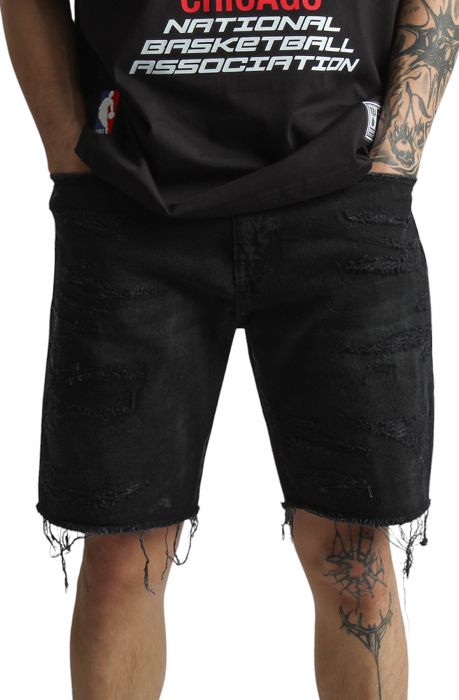 Shadow Denim Shorts Black