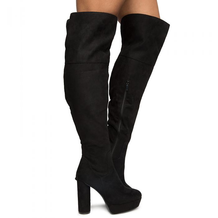 bamboo thigh high boots