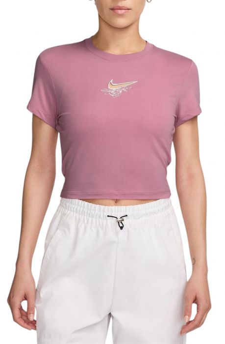 Sportswear Chill Knit Slim Cropped T-Shirt Elemental Pink