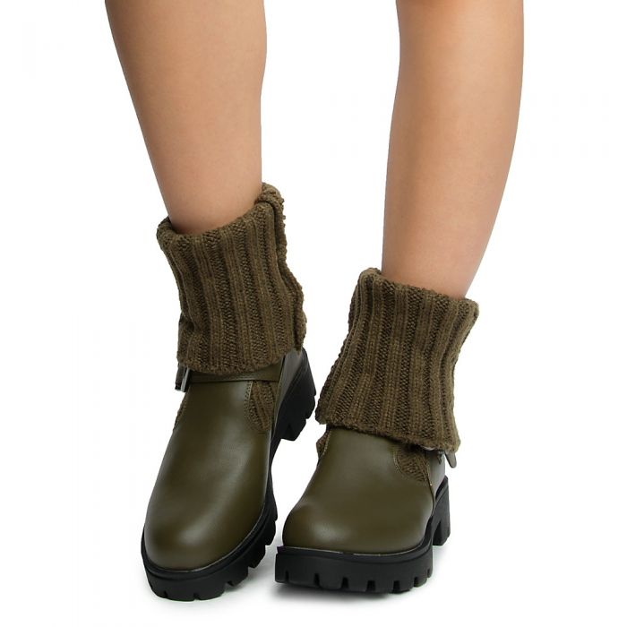 Tread-18s Ankle Boots Olive