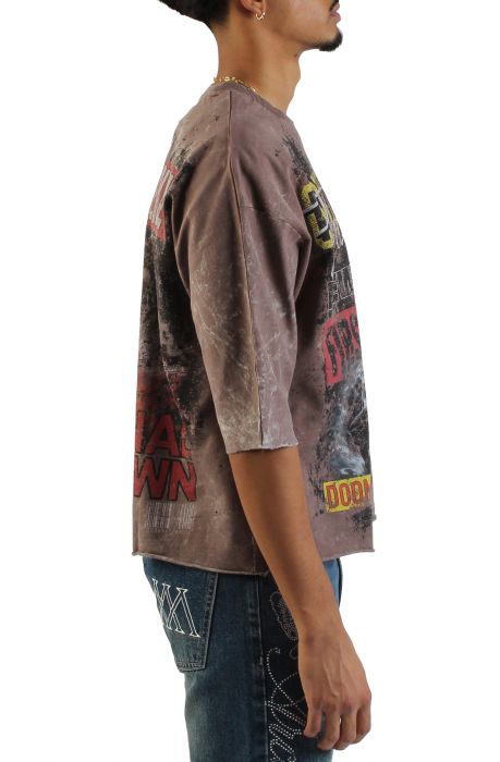 Countdown Cropped T-Shirt  Cafe Brown