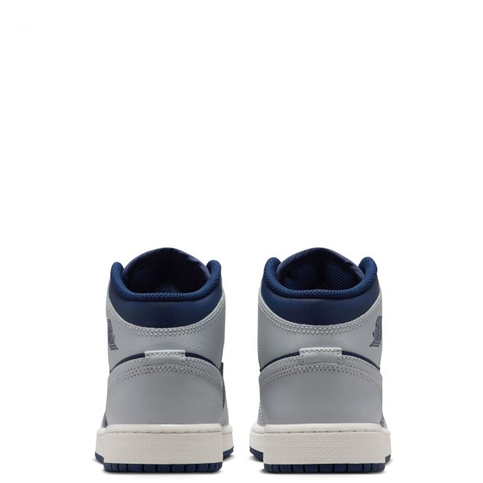 Grade-School Air Jordan 1 Mid Blue Void/Pure Platinum-Summit White