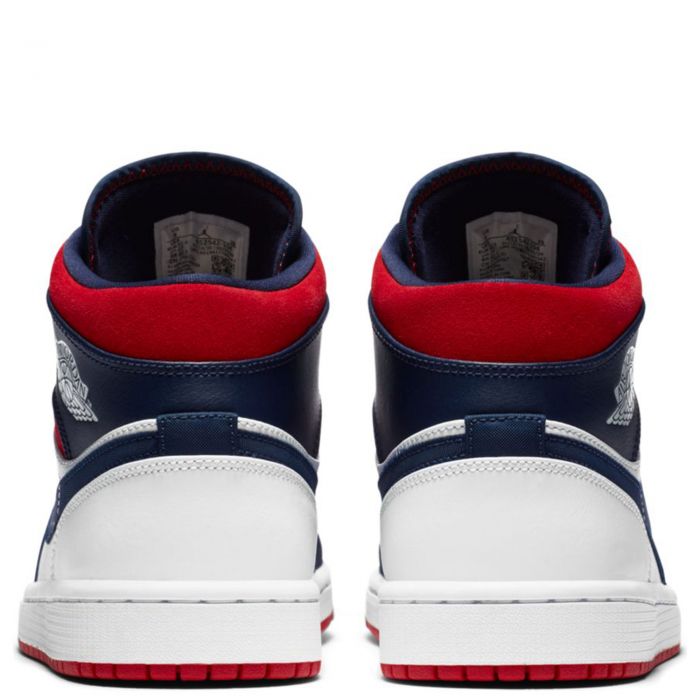 Air Jordan 1 Mid SE White/University Red-Midnight Navy