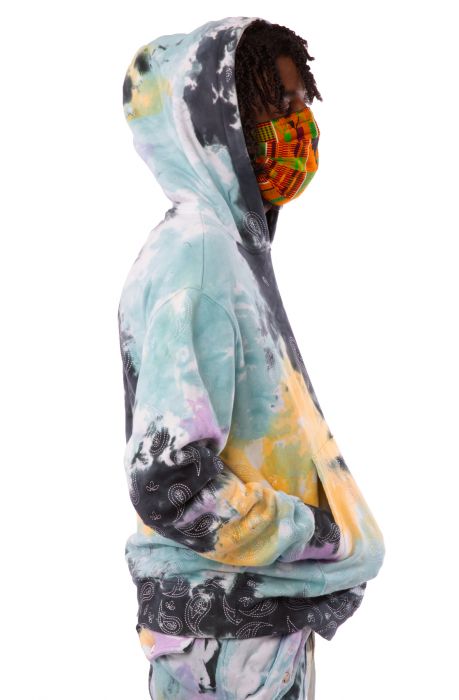 Olive Paisley Tie Dye Hoodie Tie Dye