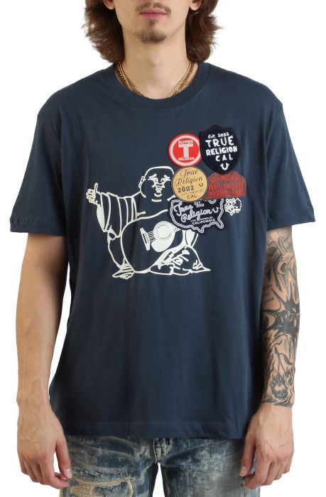 Patch Buddha T-Shirt  Midnight Navy